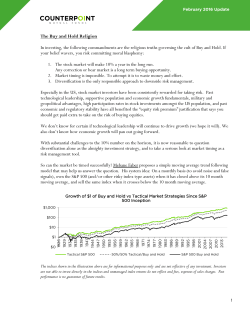 The Buy and Hold Religion - Counterpoint Mutual Funds