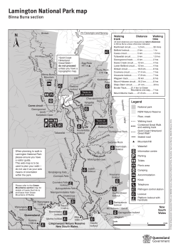 Lamington National Park: Binna Burra section map