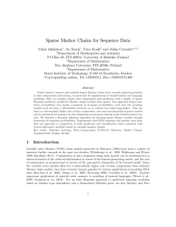 Sparse Markov Chains for Sequence Data
