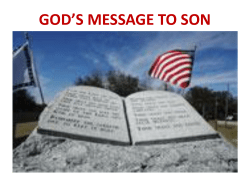 god`s message to son