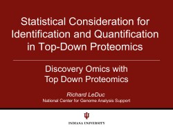 Top Down Proteomics Biometrics Sources of