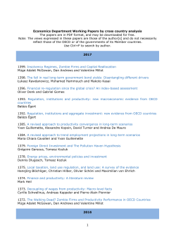 Economics Department Working Papers by cross
