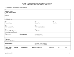 self assessment audit tool - Alberta Association for Safety Partnerships