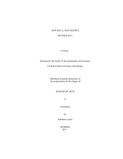 Economic Growth Theory - Sacramento