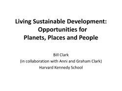 Living Sustainable Development - The Belfer Center for Science and