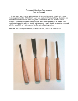 Octagonal Handles -One strategy Don McConnell