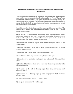 Algorithms for inverting radio occultation signals in the