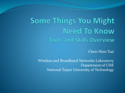 Some Things You Might Need To Know Tools and Skills Overview