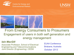 From Energy Consumers to Prosumers