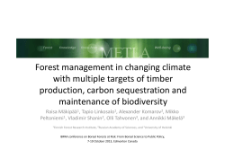 Forest management in changing climate with multiple targets of