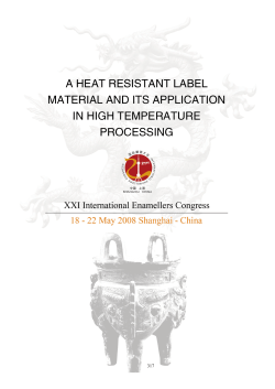 A Heat Resistant Label Material and Its Application in High