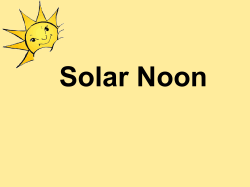 Solar Noon PowerPoint