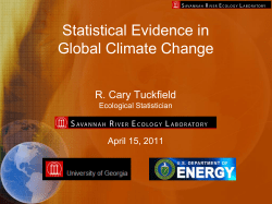 Statistical Evidence in Global Climate Change