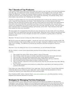 May 2011 The 7 Secrets of Top Producers