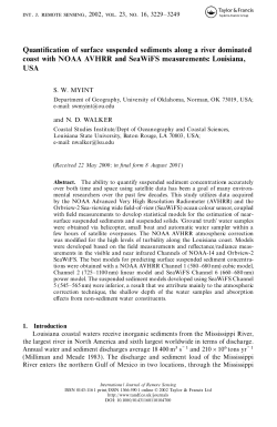 Quantification of surface suspended sediments