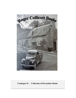 Catalogue 91 - Collection of Devonshire Books