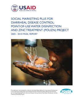Social Marketing PluS for Diarrheal DiSeaSe control: Point-of