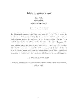 Labeling the vertices of a graph