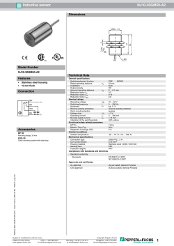1 Inductive sensor NJ10-30GM50-A2