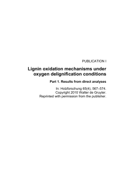 Lignin oxidation mechanisms under oxygen