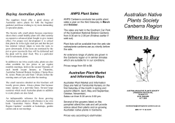 Australian Native Plants Society Canberra Region