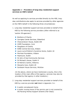 Appendix 1 &ndash; Providers of long-stay residential support