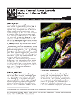Home Canned Sweet Spreads Made with Green Chile