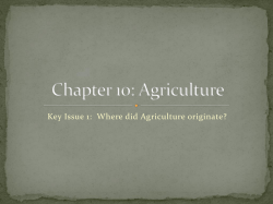 Chapter 10: Agriculture