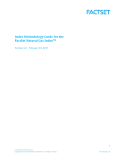 Index Methodology Guide for the FactSet Natural Gas IndexTM