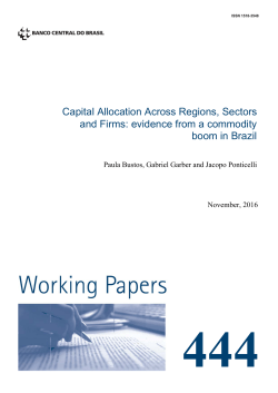 Capital Allocation Across Regions, Sectors and Firms: evidence