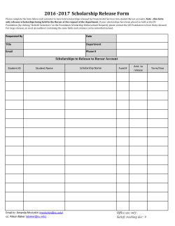 2016 ‐2017 Scholarship Release Form