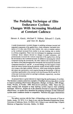 The Pedaling Technique of Elite Endurance Cyclists