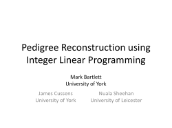 Pedigree Reconstruction using Integer Linear Programming