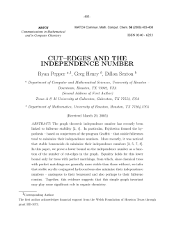 cut&ndash;edges and the independence number