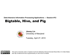 Data-Intensive Information Processing Applications