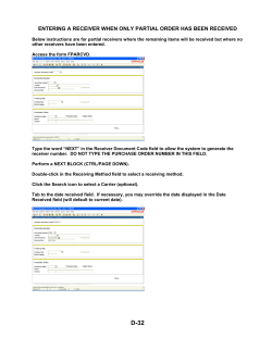 ENTERING A RECEIVER WHEN ONLY PARTIAL ORDER HAS