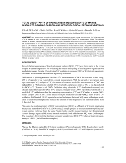 Total uncertainty of radiocarbon measurements of marine dissolved
