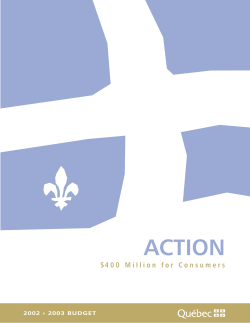 ACTION &mdash; $400 Million for Consumers