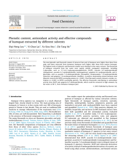 Phenolic content, antioxidant activity and effective compounds of