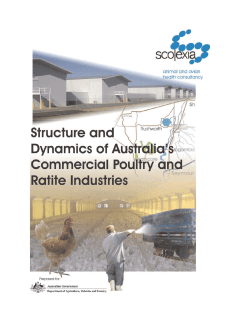 Structure and Dynamics of Australia`s Commercial Poultry and Ratite