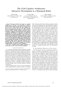 The iCub Cognitive Architecture: Interactive