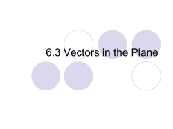 6.3 Vectors in the Plane