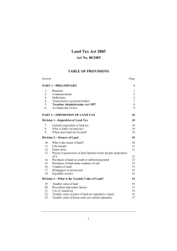 Land Tax Act 2005 - Victorian Legislation
