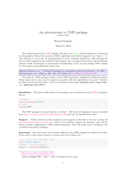 An introduction to NMF package