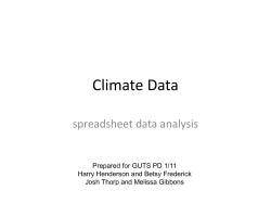 Collecting and Analyzing local data