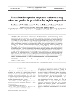 Macrobenthic species response surfaces along estuarine gradients