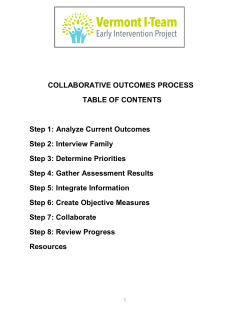 Collaborative Outcomes Process Checklist