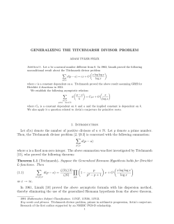 Generalizing the Titchmarsh divisor problem