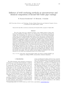 Influence of weld overlaying methods on microstructure and