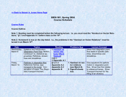 BIEN 501, Spring 2004